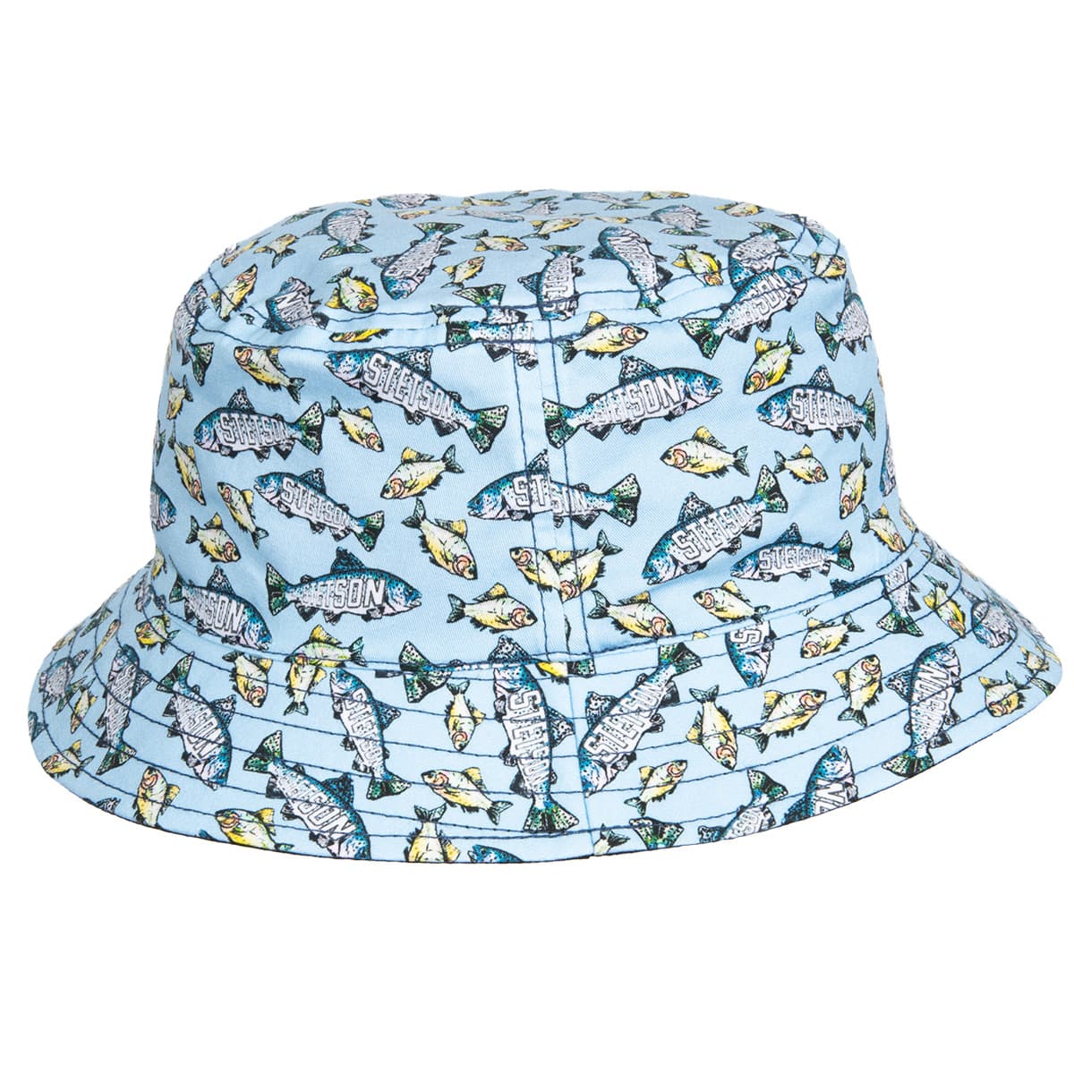 STETSON | Chapeau de p�cheur r�versible en coton avec motif de poisson tr�s tendance