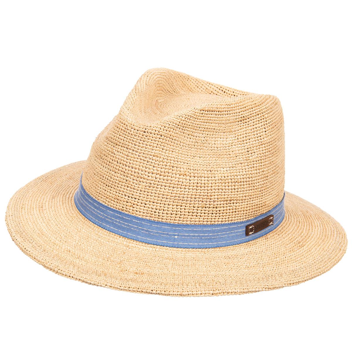 STETSON | Chapeau de paille naturelle crochet�e pour hommes