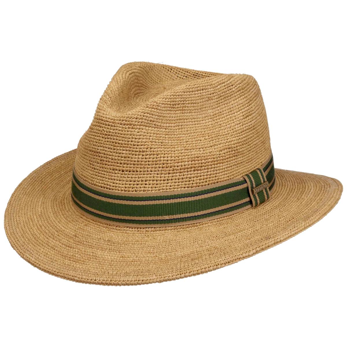 STETSON | Chapeau de soleil estival pour hommes en v�ritable palmier raphia