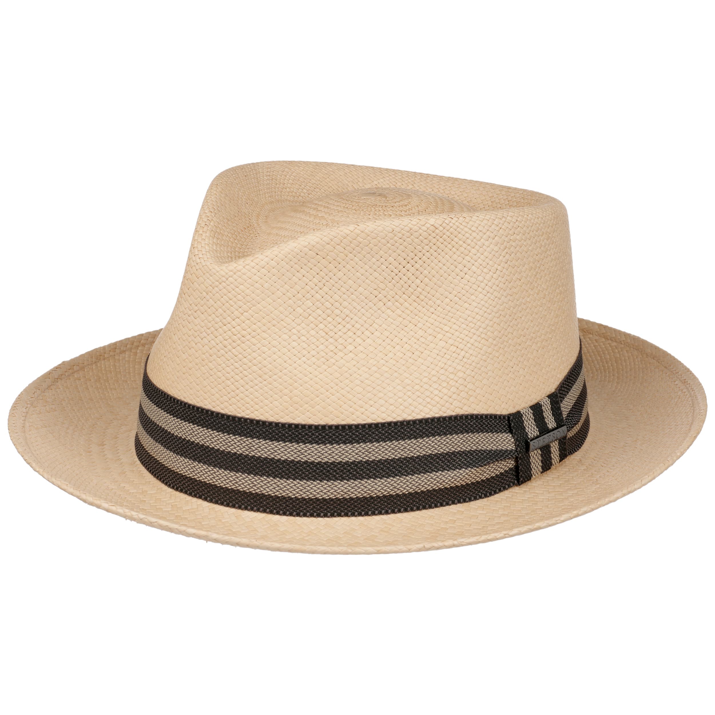 STETSON | Chapeau pour homme Player Panama avec un noeud ray� multicolore