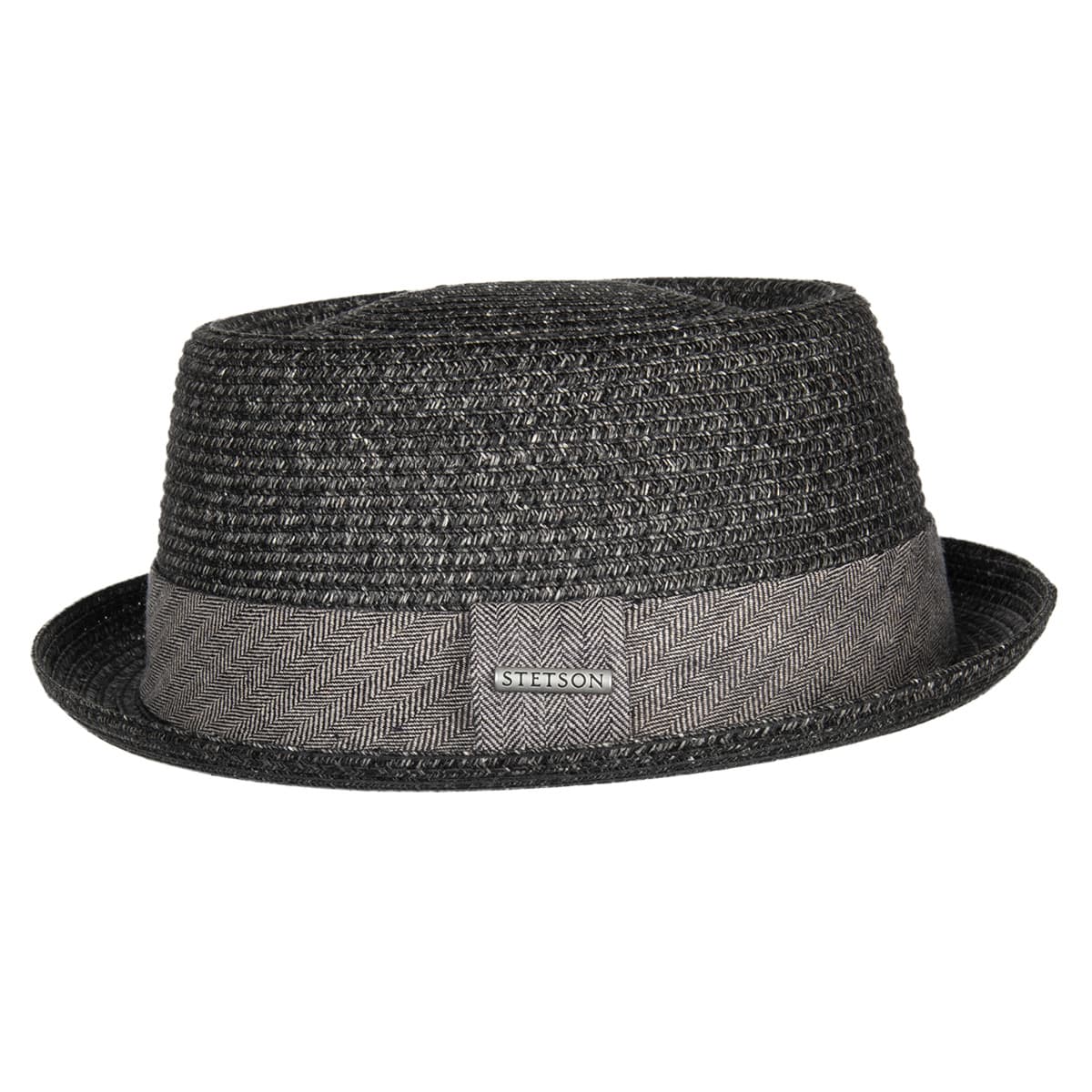 STETSON | El�gant Pork Pie tress� en viscose-cellulose en bicolore chin�