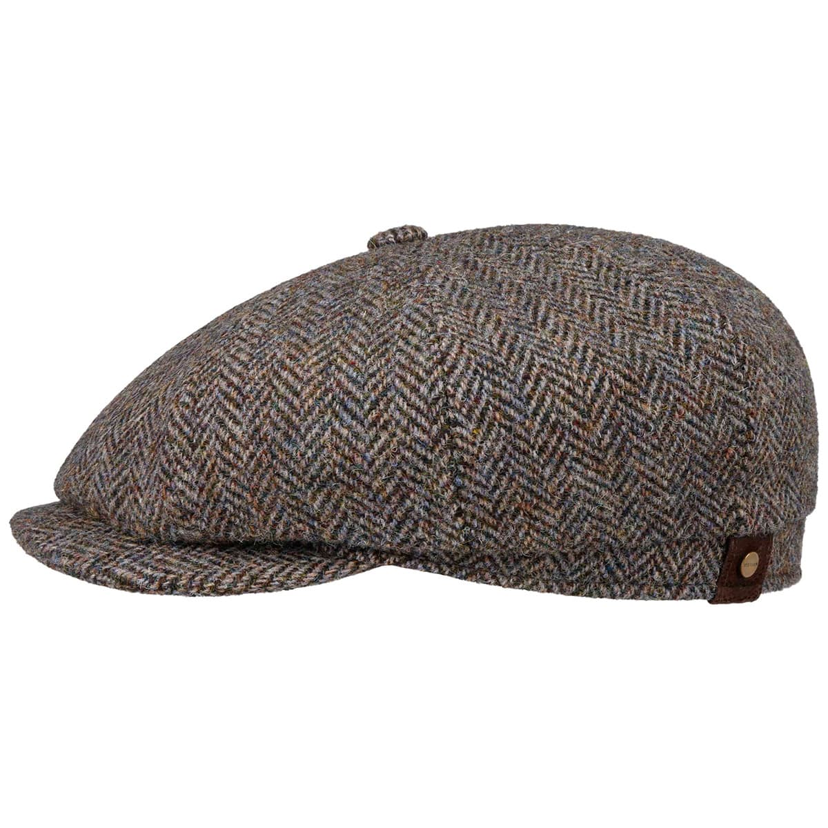 STETSON | El�gante casquette � coulisse 8 pi�ces 100% laine vierge avec bouton