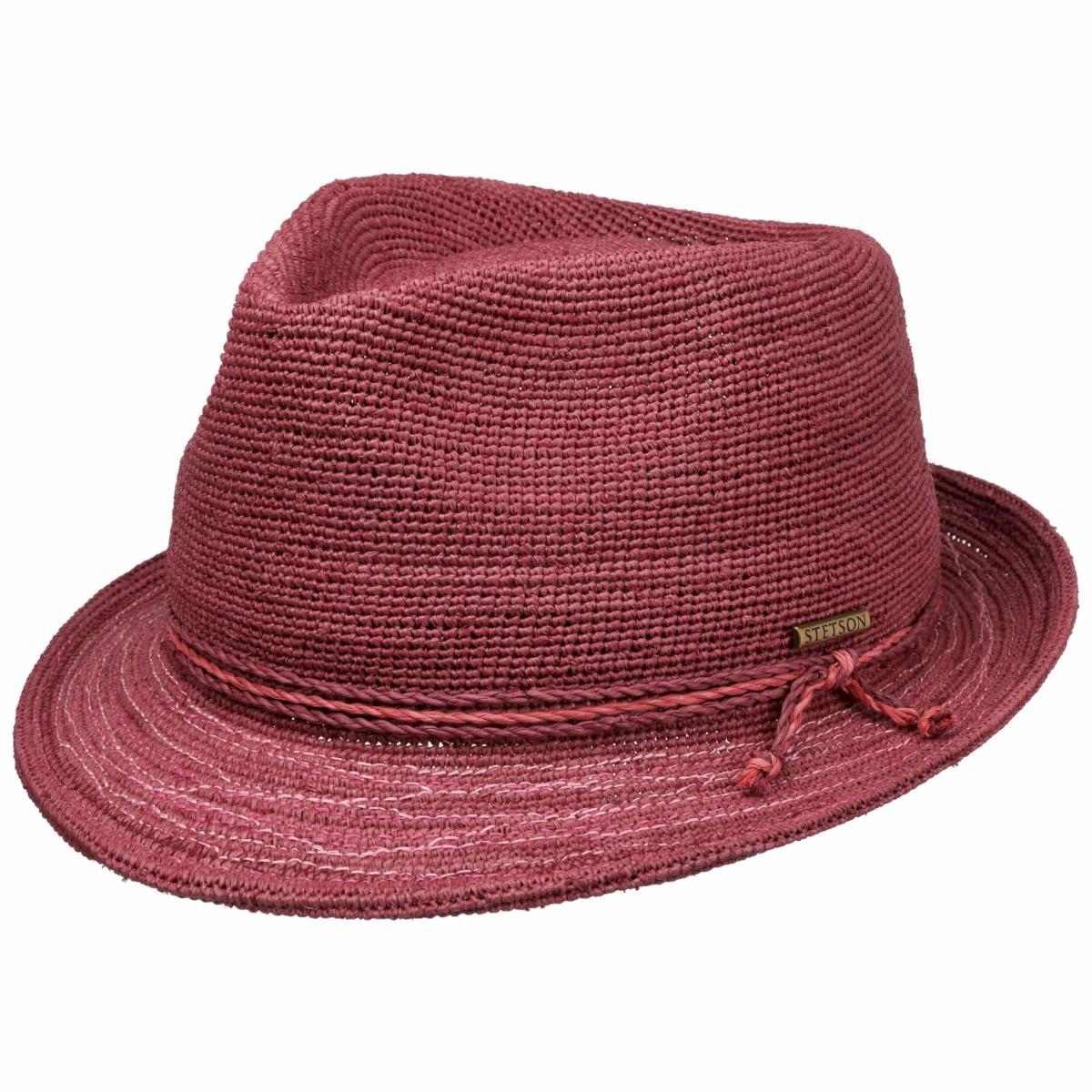 STETSON | Trilby rouge en raphia