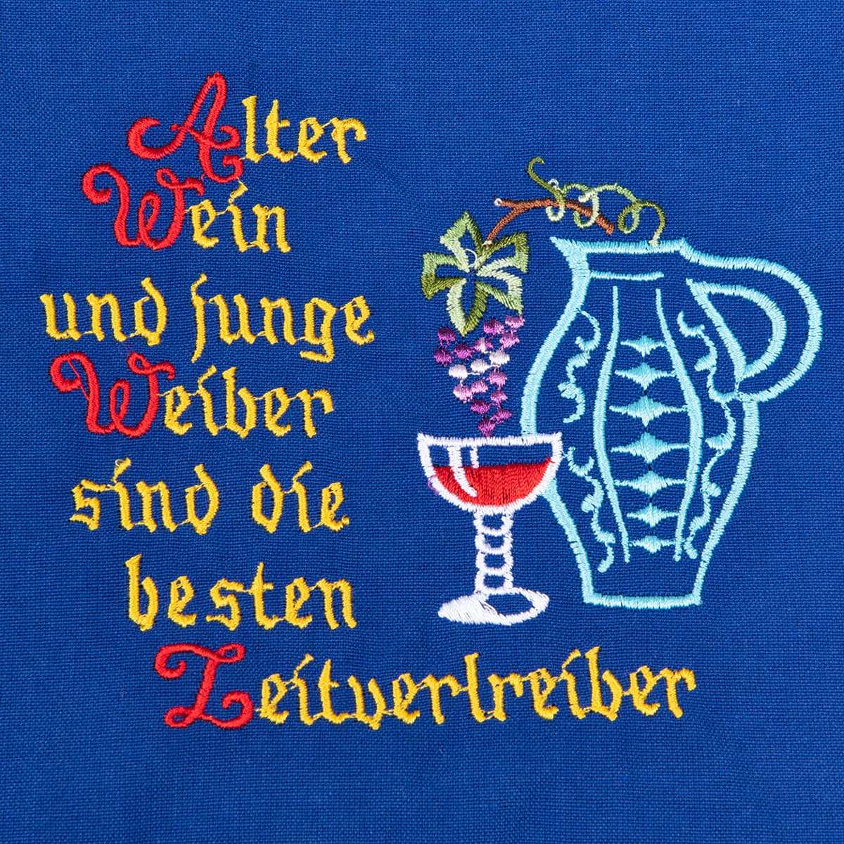 Tablier bleu Vieux vin