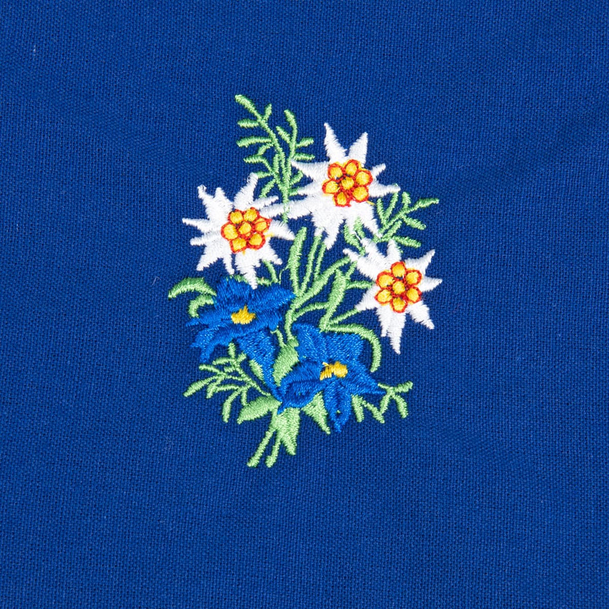 Tablier bleu pour enfant avec motif : BOUQUET DE FLEURS