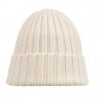 Bonnet � revers en pure laine blanc laine