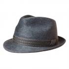 Chapeau du dimanche pour hommes Trilby Chapeaux en feutre de laine by Hutter avec bord �troit gris fonc�
