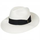 Chapeau Panama au large bord sign� BORSALINO blanc