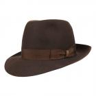 Chapeau BORSALINO classique en feutre de lapin brun fonc�