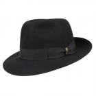 Chapeau BORSALINO classique en feutre de lapin noir