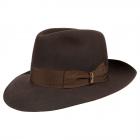 chapeau classique BORSALINO � large bord brun fonc�