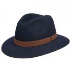 Chapeau sign� BORSALINO, en feutre de lapin avec garniture sportive, Bestseller bleu