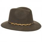 Chapeau sportif en feutre de laine avec un cordon tress� -Bestseller olive
