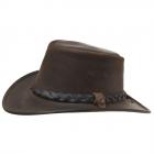 Chapeau en cuir australien Chapeaux western Chapeau de cow-boy by Hutter Chapeaux avec garniture en  marron