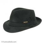 Chapeaux pour hommes Chapeaux de feutre Leo by Hutter avec bord �troit et cordon de soie verde/verde