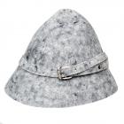 Chapeau feutre Pala by Hutter Chapeaux � roulettes sans bord avec garniture en feutre gris