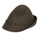 PREMIUM | Chapeau en feutre de laine enroulable avec cordon de soie vert fonc�