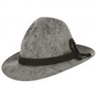 Chapeau en feutre de laine avec une ficelle torsad�e sign� HUTTER gris