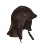 HUTTER | casquette cabriolet femme et homme en cuir nappa brun fonc�