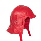 HUTTER | casquette cabriolet femme et homme en cuir nappa rouge