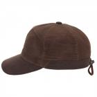 Casquette � visi�re top avec oreillettes marron