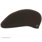 Casquette plate BORSALINO en feutre de lapin marron