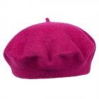 HUTTER | b�ret basque en laine pour hommes et femmes magenta