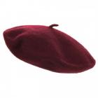 HUTTER | b�ret basque en laine pour hommes et femmes bordeaux