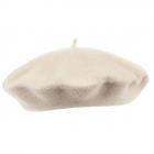 HUTTER | b�ret basque en laine pour hommes et femmes blanc laine