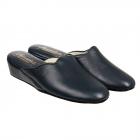 Chaussons �l�gants en cuir nappa tr�s fin pour femmes bleu