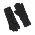 Gants tricot�s en laine m�rinos extra-fine pour femmes noir