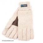 Gants tricot�s pour femmes Doublure Thinsulate et paume renforc�e beige