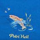 Tablier bleu avec motif "Petri Heil&quot ; bleu