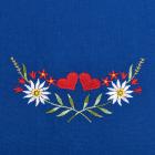 Tablier tyrolien avec motif 17330 bleu