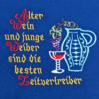 Tablier bleu Vieux vin bleu