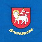 Tablier bleu avec motif "Bressanone&quot ; bleu