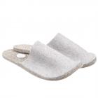 HAUNOLD | Pantoufles de voyage en feutre de pure laine gris