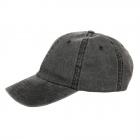 HUTTER | casquette � visi�re Bascap en jean used look uni noir