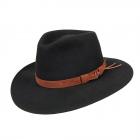 HUTTER | Chapeau western en feutre de laine � large bord noir