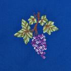 Tablier bleu avec motif "Vigne". bleu