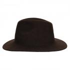 HUTTER | Chapeau feutre ext�rieur haut de gamme sans d�coration brun fonc�