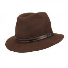 HUTTER | Angelino Traveller Chapeau en feutre de poils avec bord moyennement large marron
