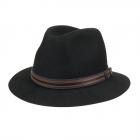 HUTTER | Angelino Traveller Chapeau en feutre de poils avec bord moyennement large noir