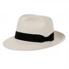 HUTTER | Chapeau de paille Panama �l�gant pour hommes blanc