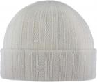 STETSON | Bonnet tricot� 100 % cachemire avec revers blanc laine