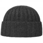 STETSON | Bonnet tricot� 100 % cachemire avec revers anthracite