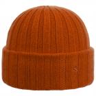 STETSON | Bonnet tricot� 100 % cachemire avec revers orange