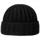 STETSON | Bonnet tricot� 100 % cachemire avec revers noir