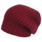Casquette Rasta pour femmes et hommes avec large bord en tricot rouge