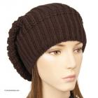 Casquette Rasta pour femmes et hommes avec large bord en tricot marron
